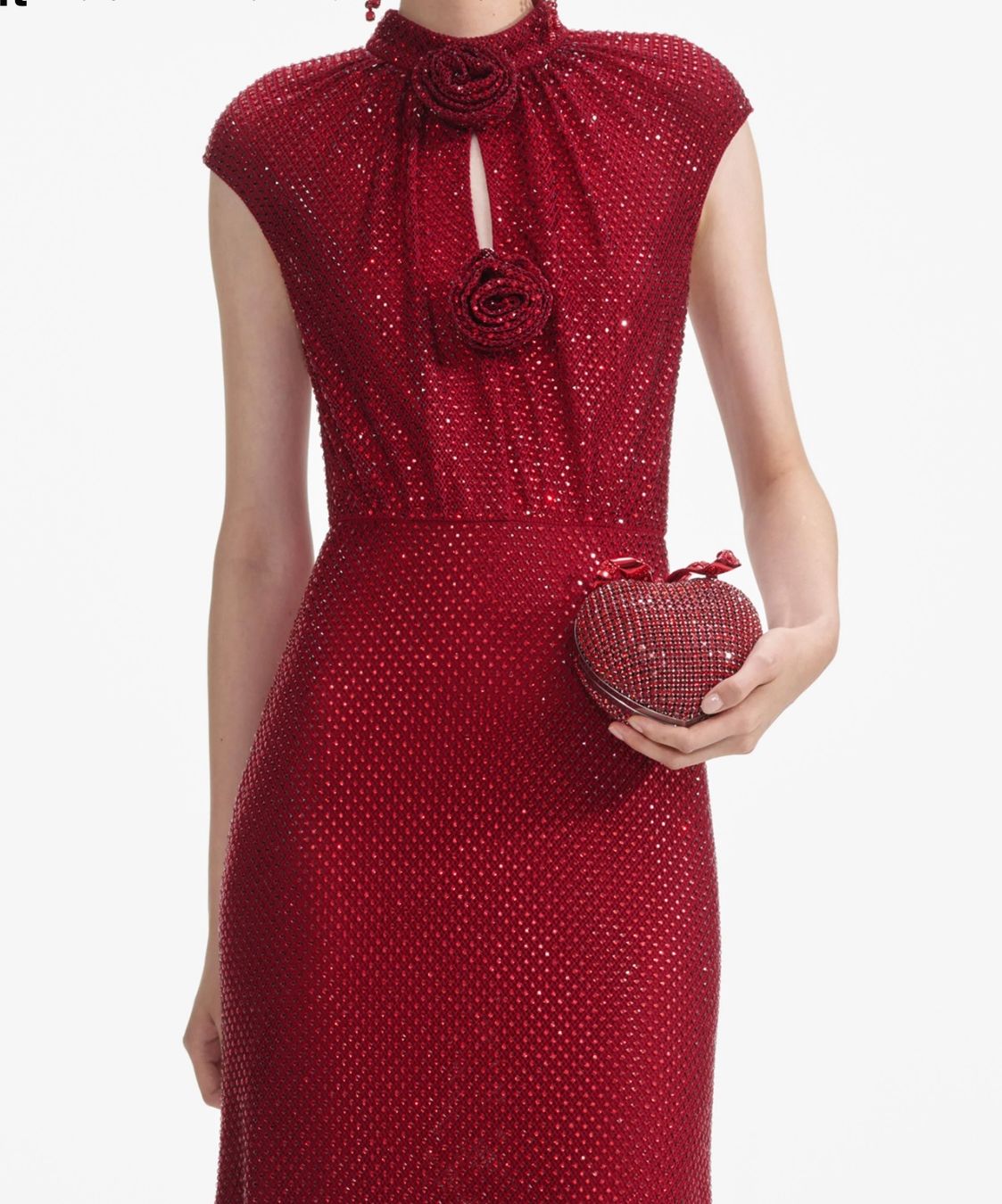 Self-Portrait Vestiti: Self Portrait Dress Rhinestone Fishnet Midi – Nuovo e nell'imballaggio originale da Altendorf venduto da Ro 2