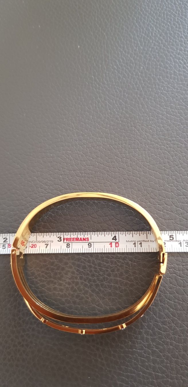 Armbänder & -reifen: Edelstahl Armreif gold – Gebraucht aus Eichberg von Land-Ei 3