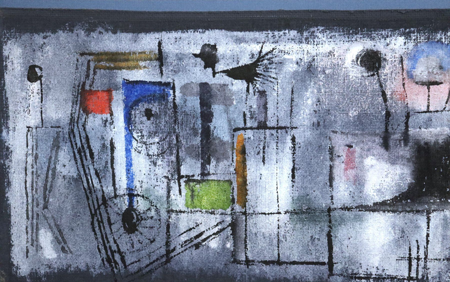 Gemälde: Romolo Esposito, Mischtechnik "Klee-Garten" signiert – Gebraucht aus Zug von Kunst-Fundgrube 1