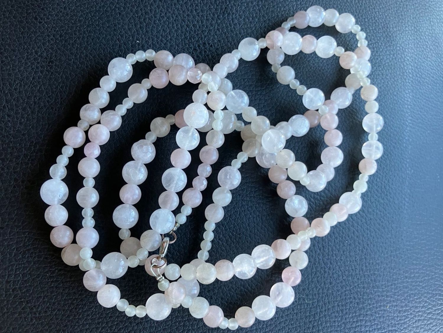 Ketten: Collier long en quartz rose véritable,  Longueur 137cm – Gebraucht aus Peseux von CharmeCommerce 2