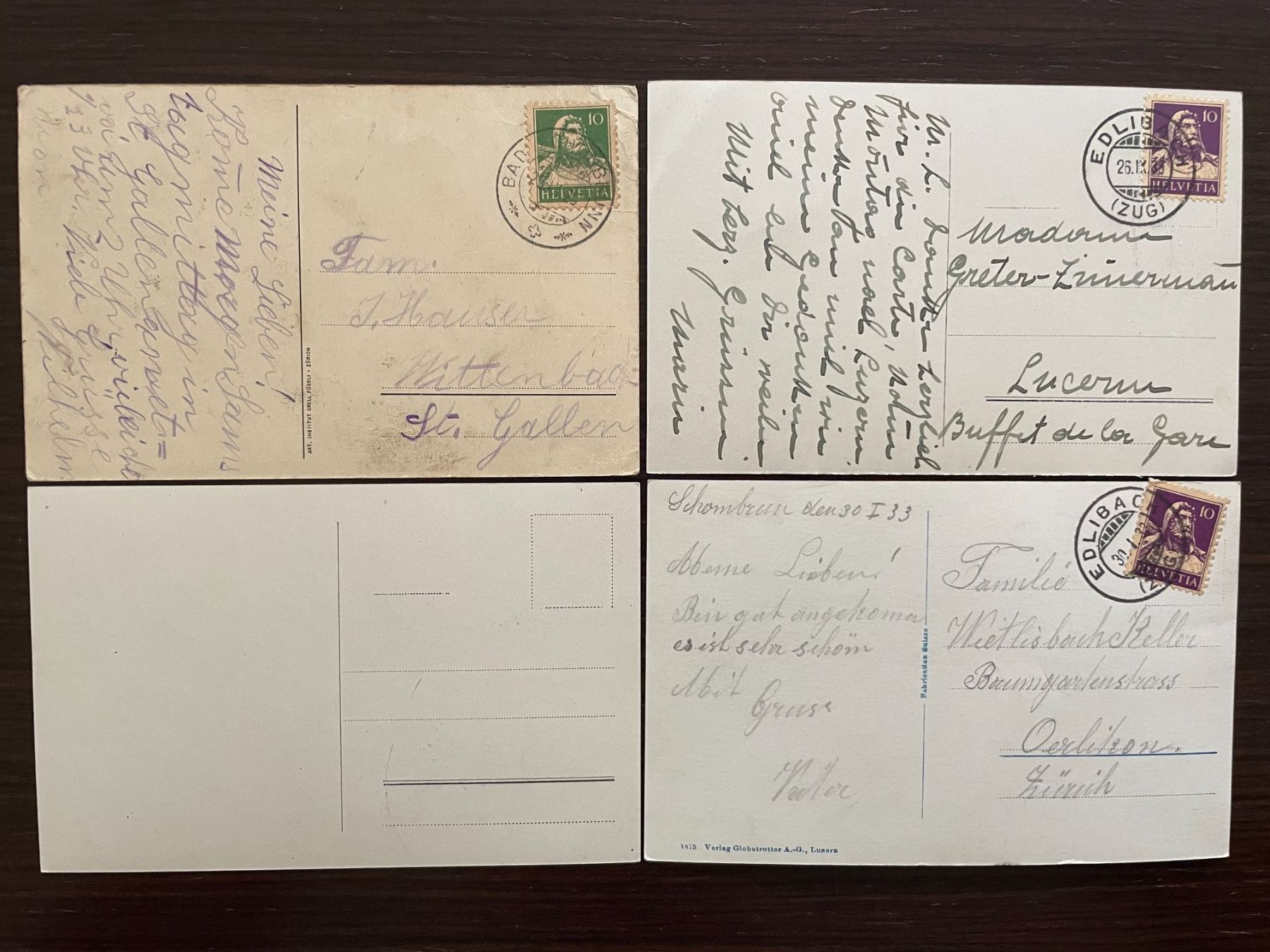 Cartoline postali: ZUG Bad Schönbrunn, 10 Ansichtskarten – Usato da Wald ZH venduto da TLILEF 6