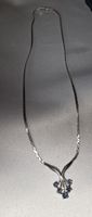 Silber 920 kette symbol Blume mit Saphir Steine sie Foto