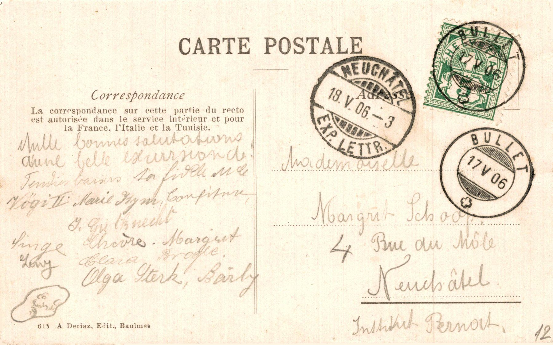 Cartes postales: Bullet et et la Plaine – D'occasion à Bronschhofen par Astore 1