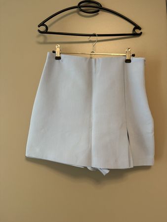ZARA Damen Hosenrock Hellblau Grösse M, eleganter Skort