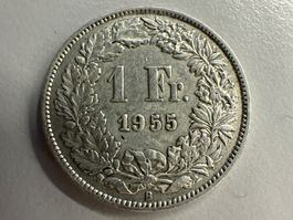 1 Fr. Silber Schweiz 1955 ss