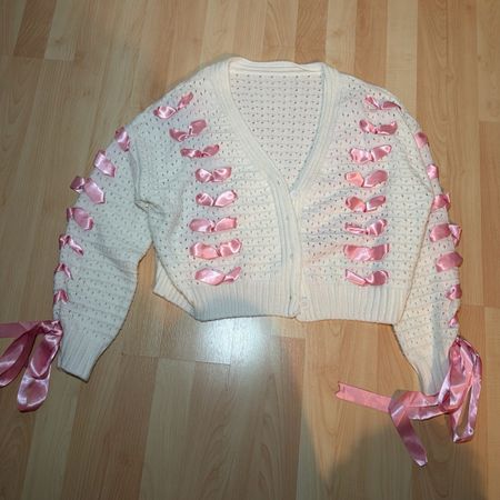 🎀 Cute Spring Cardigan with Ribbon Detail -  🎀