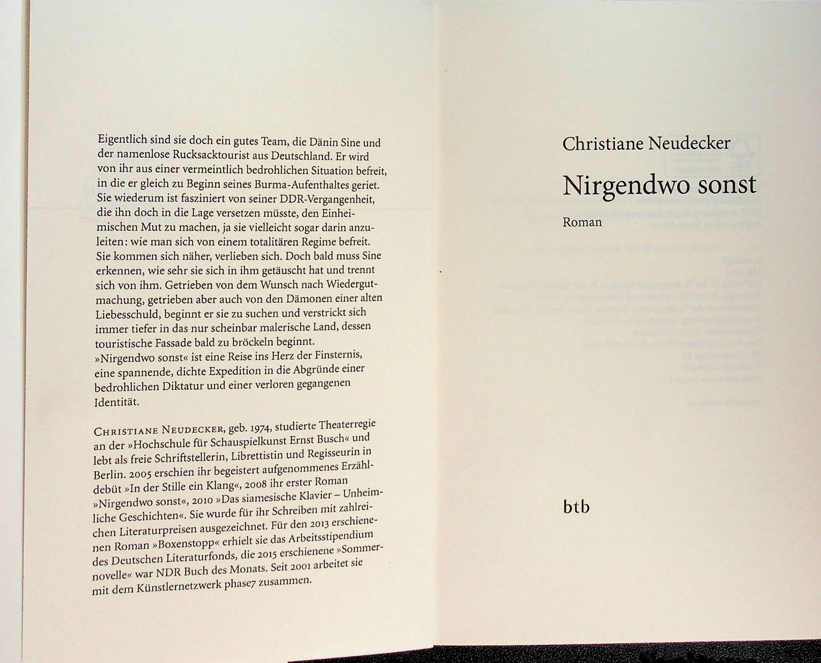Libri: Christiane Neudecker Nirgendwo sonst btb 2. Aufl. 2010 – Usato da Reitnau venduto da Zaomir 2