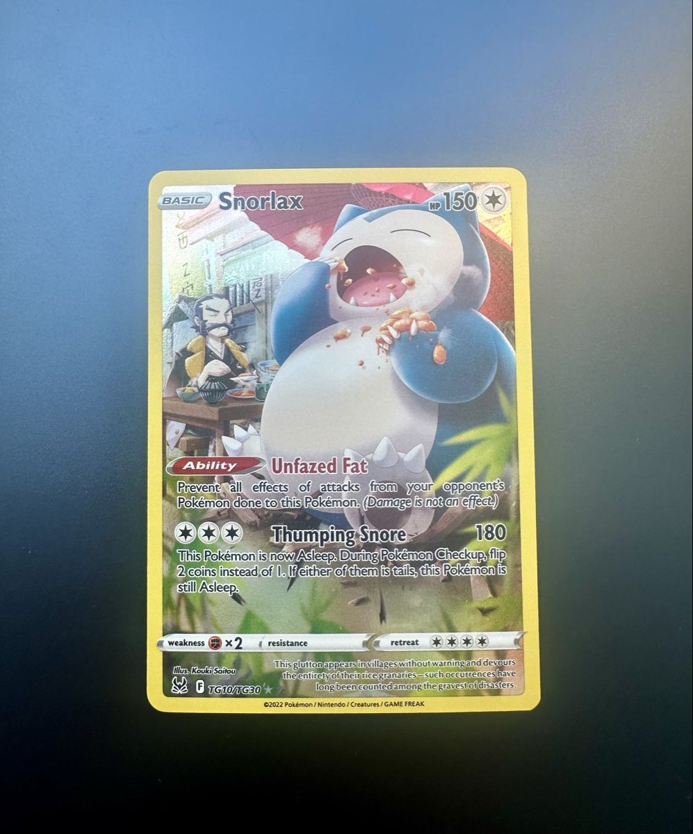 Pokémon Cartes à collectionner: Snorlax #TG10 - Lost Origin - Ab 1.- ! – D'occasion à Bern par HugoStiglitz11