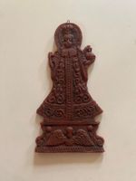 Altes Wachsbild, möglicherweise ein religiöses Motiv.
