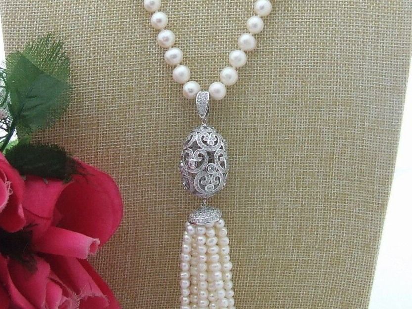 Catenine: Statement Perlen Kette Echt Collier Perle Art Deco Vrai – Nuovo (secondo la descrizione) da Prilly venduto da ilyria73 1