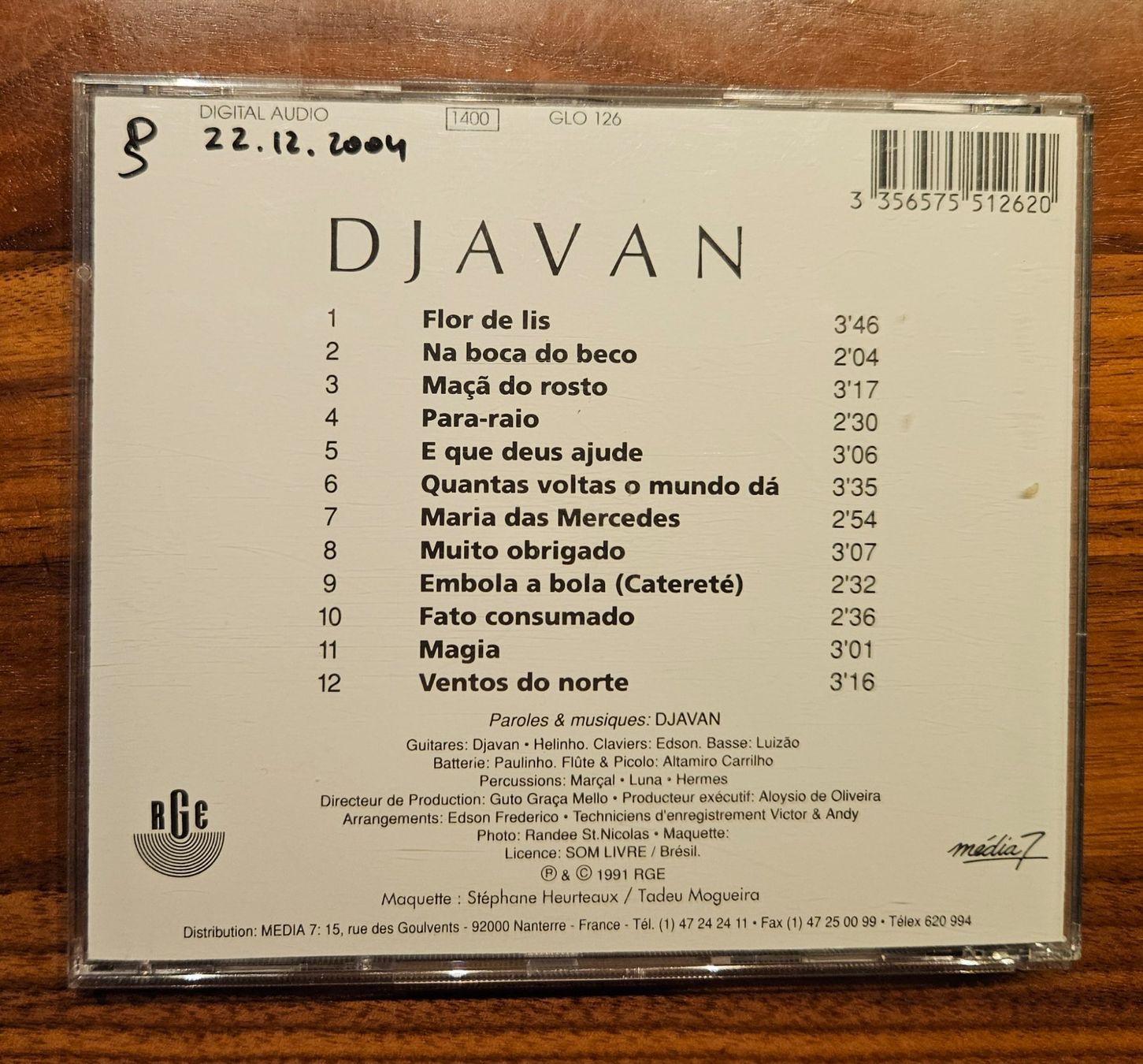 CDs: CD Brasil: Djavan "Flor de liz" – D'occasion à Zürich par phillyboy2007 1