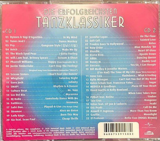 CD: Die erfolgreichsten Tanzklassiker, Chartshow, Top! – Usato da Beringen venduto da Mantafisch1 1