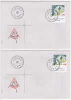 Vermessung Marken mit TAB (it+engl) auf illustrierten FDC's