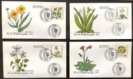 1981 FDC Deutschland Bonn  Satz Blumen