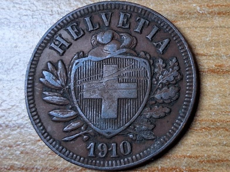 Tutti le monete: 2 Rappen 1910 - Selten! – Usato da Münchenstein venduto da purbach1 8