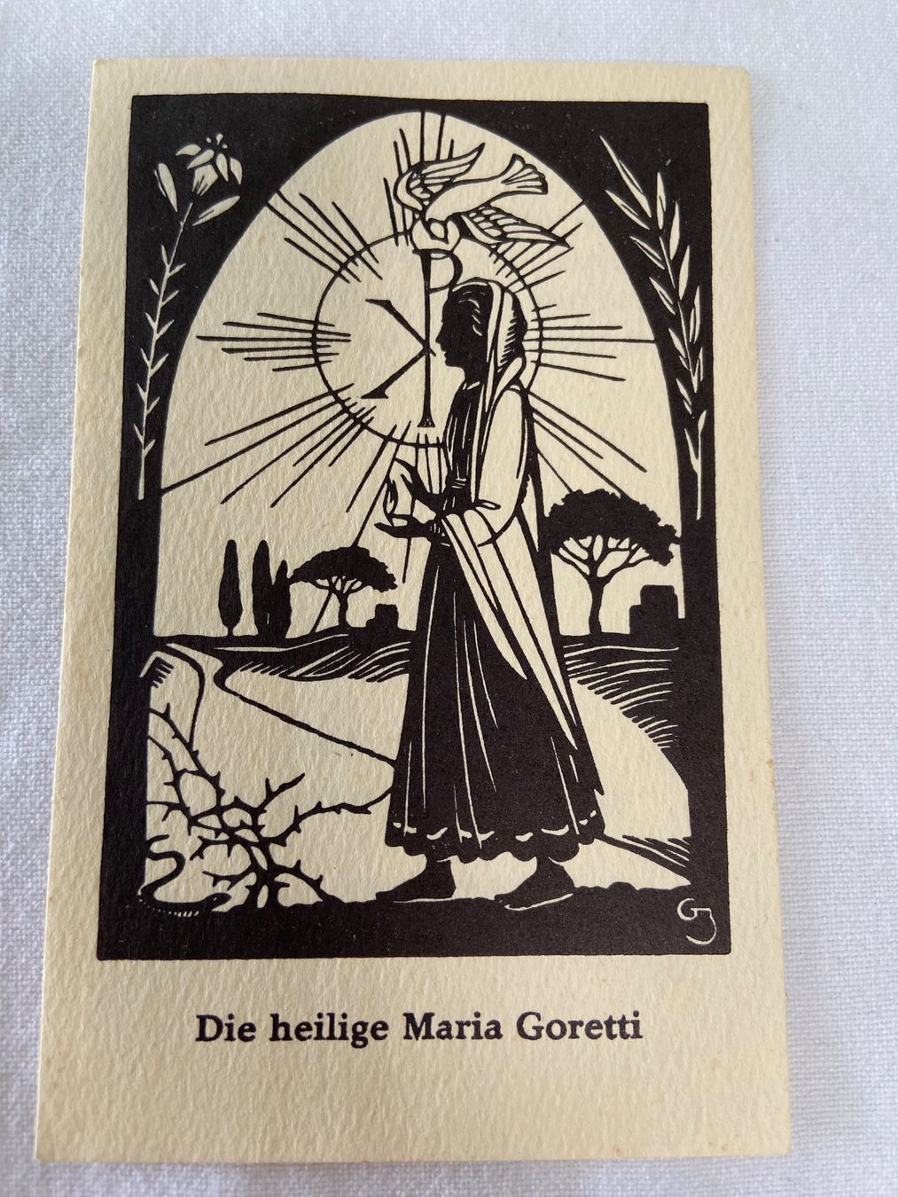 Foto & Immagini: Heilige Maria Goretti Heiligenbildchen Andachtsbild – Usato da Luzern venduto da waterfront1