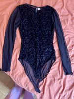Sexy Samt Body, schwarz/durchsichtig/seethrough, Gr. S