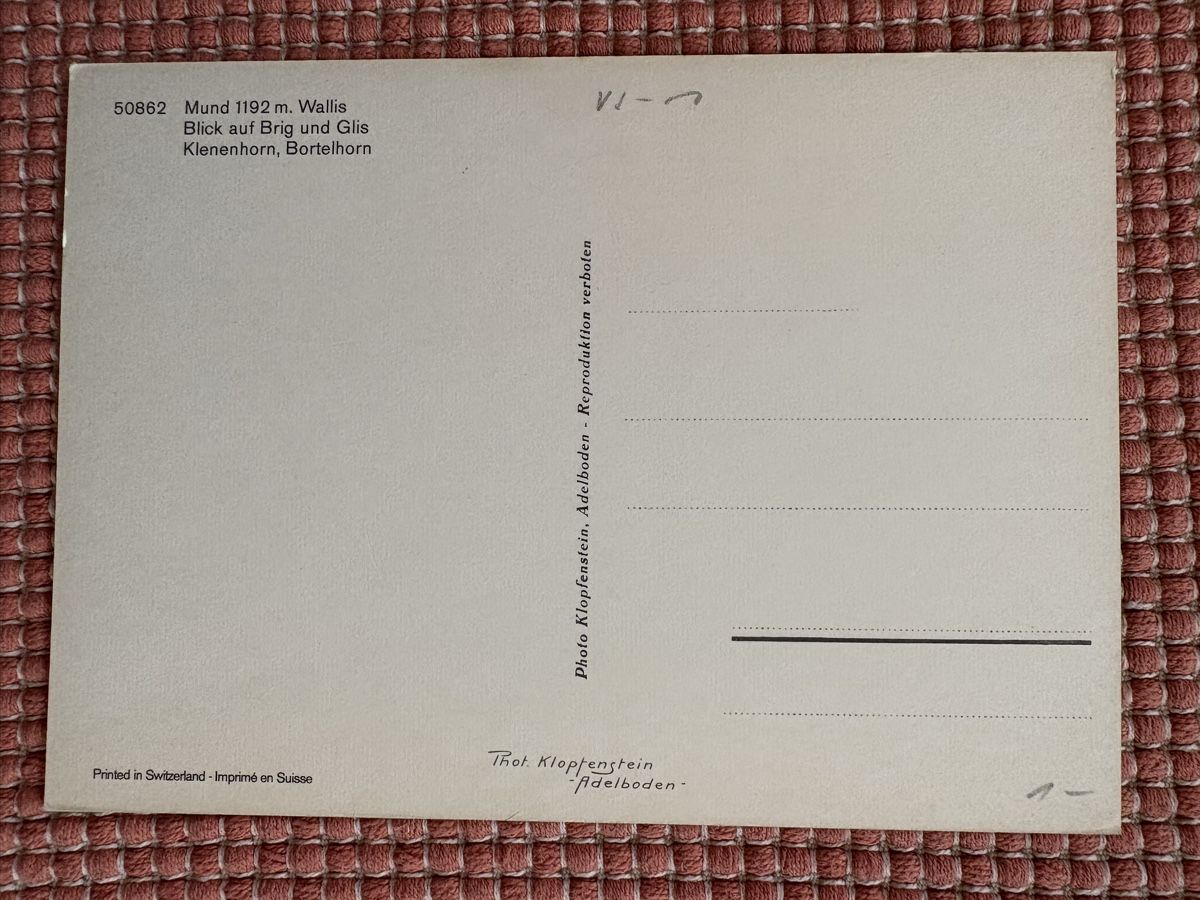 Cartoline postali: AK von Mund / Wallis – Usato da Rümlang venduto da Kartenpost1 1