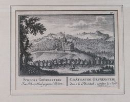 Grünenstein Balgach von Herrliberger 1757 Goldrahmen