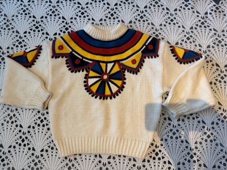 Dicker Winter-Pullover mit tollem Muster Gr S
