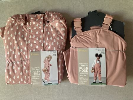 Tchibo Thermo Regenjacke, Regenhose neu rosa Grösse 122/128
