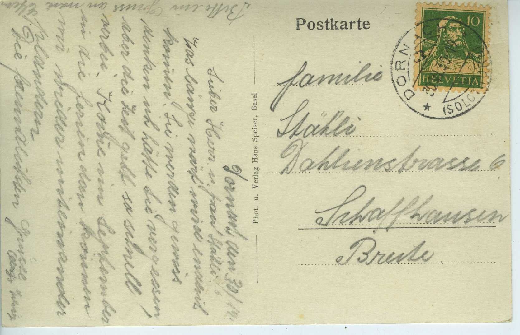 Cartoline postali: Dornach - Götheanum – Usato da Schleitheim venduto da Pmschlaate 1