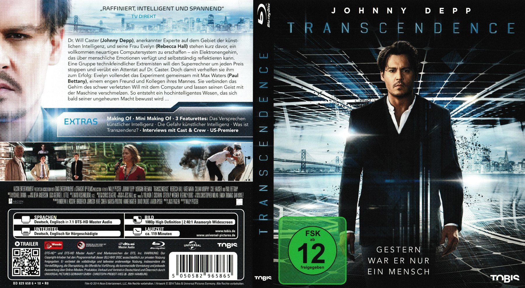 Tous les DVDs: Blu-Ray - Transcendence – D'occasion à Langnau am Albis par MediaRescuerKeLoX