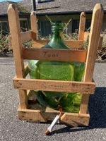 Grosse Mostflasche 25 Liter im Holzgestell, Highlight!