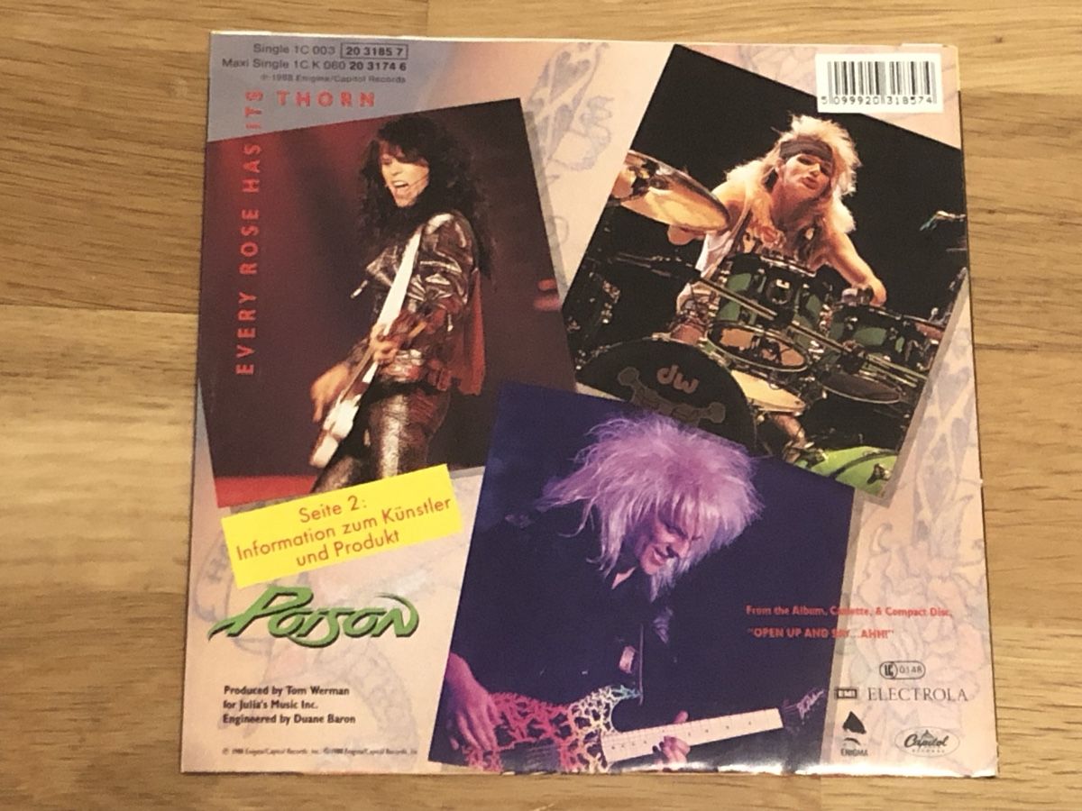 Schallplatten: Poison. 1988. Every Rose Has Its Thorn – Gebraucht aus Faulensee von Mizuno06 1