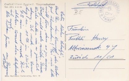 Cartoline postali: Eggiwil (BE) Fliegeraufnahme. – Usato da Schlieren venduto da Rapaelli 1