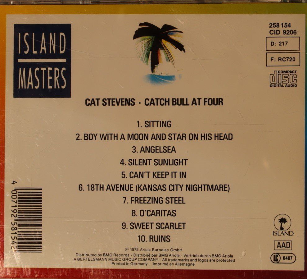 CDs: Cat Stevens ‎– Catch Bull At Four – Gebraucht aus Luzern von CONTENTI 2