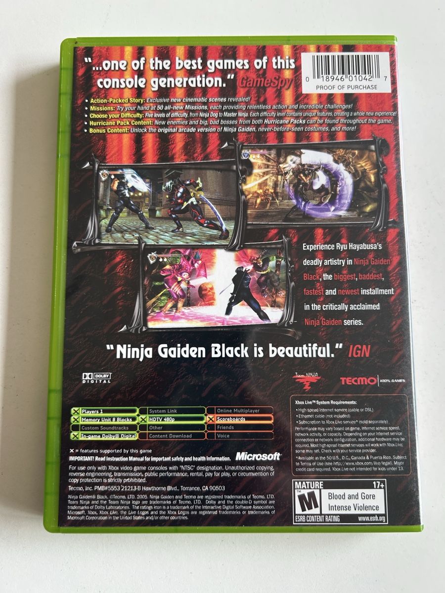 Jeux: Ninja Gaiden Black – D'occasion à Pully par PongDayOne 1
