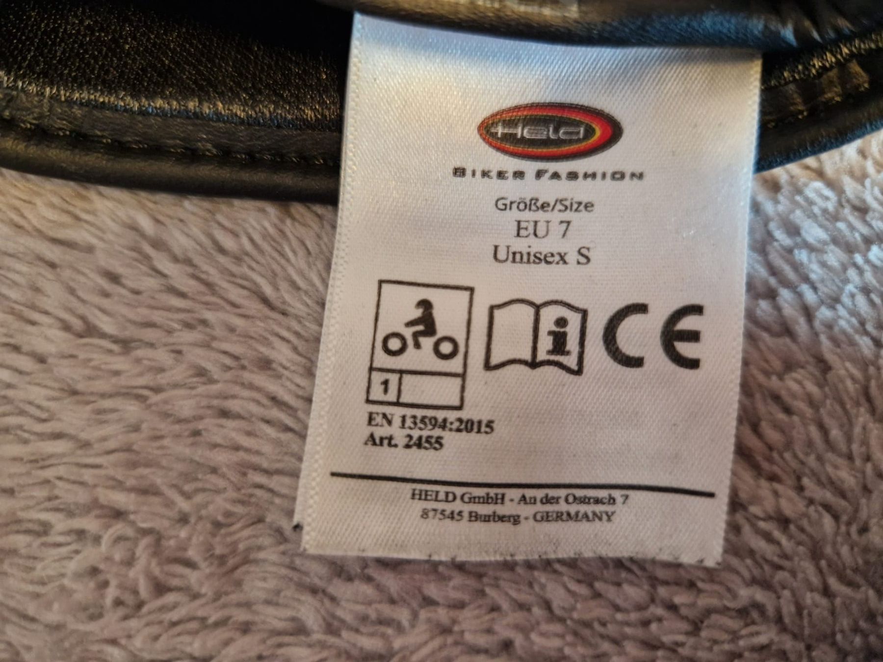 Held Guanti & manicotti: Motorrad-Handschuhe Sommer, Held Grösse 7 / S, Schwarz – Usato da Zürich venduto da catze 2