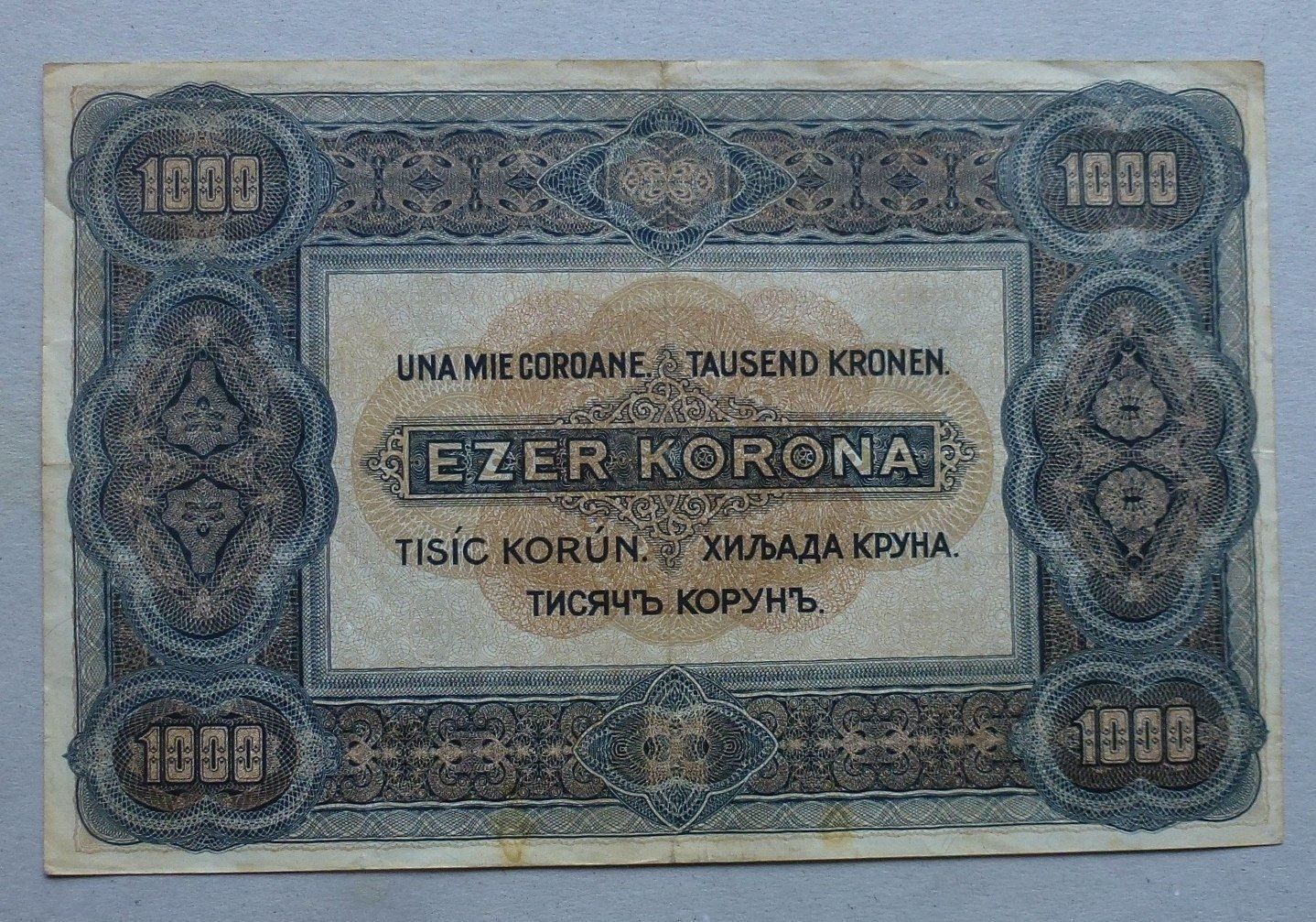 Billets de banque: Ungarn ++ 1000 Kronen 1920 – D'occasion à Walkringen par Casablanca777 1