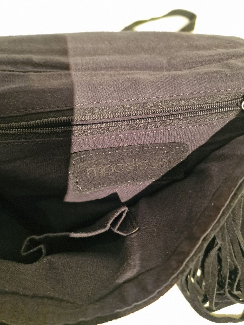 Sacs femmes: Modische Fransen-Tasche von Moddison, schwarz. – D'occasion à St. Margrethen SG par Goldig 3