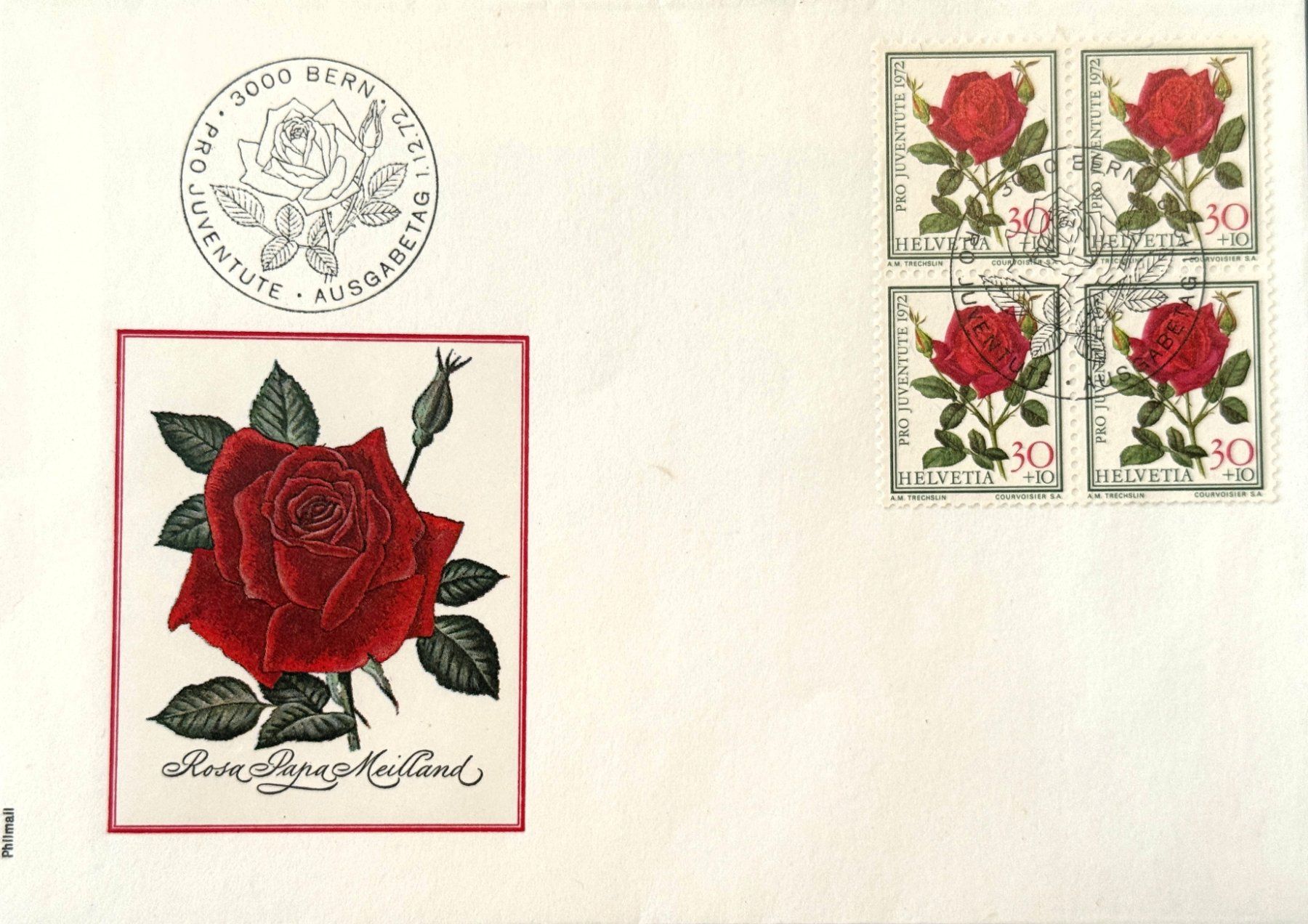Alle Briefmarken: PRO JUVENTUTE  1972 – Gebraucht aus Luzern von maxbox1 3