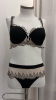 Beldona slip schwarz beige mit Stickerei neu
