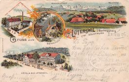 Gruss aus Lüterswil im Bucheggberg, Litho gelaufen 1905