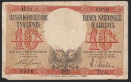 Albanien 10 Lek 1940