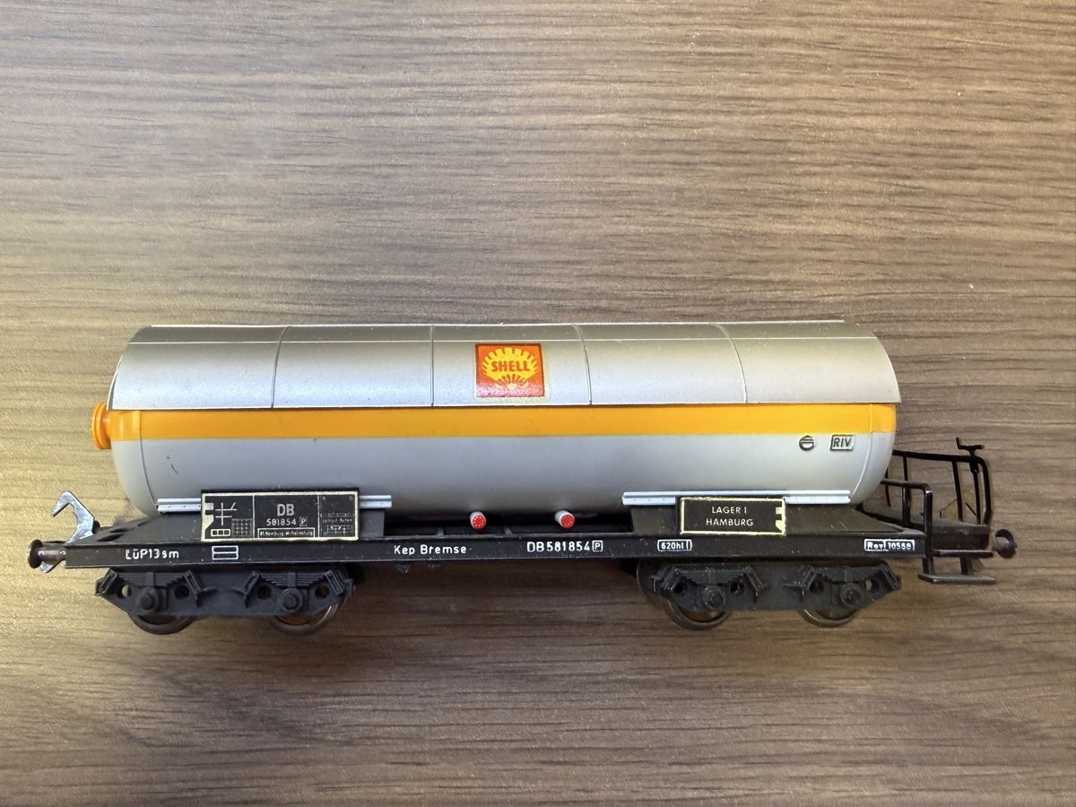 Fleischmann Modellini di ferrovie: Wagon-Citerne Fleischmann 1475 S / 5425 – DB "Shell" (Éch.HO – Nuovo e nell'imballaggio originale da Ardon venduto da Momovs99 2