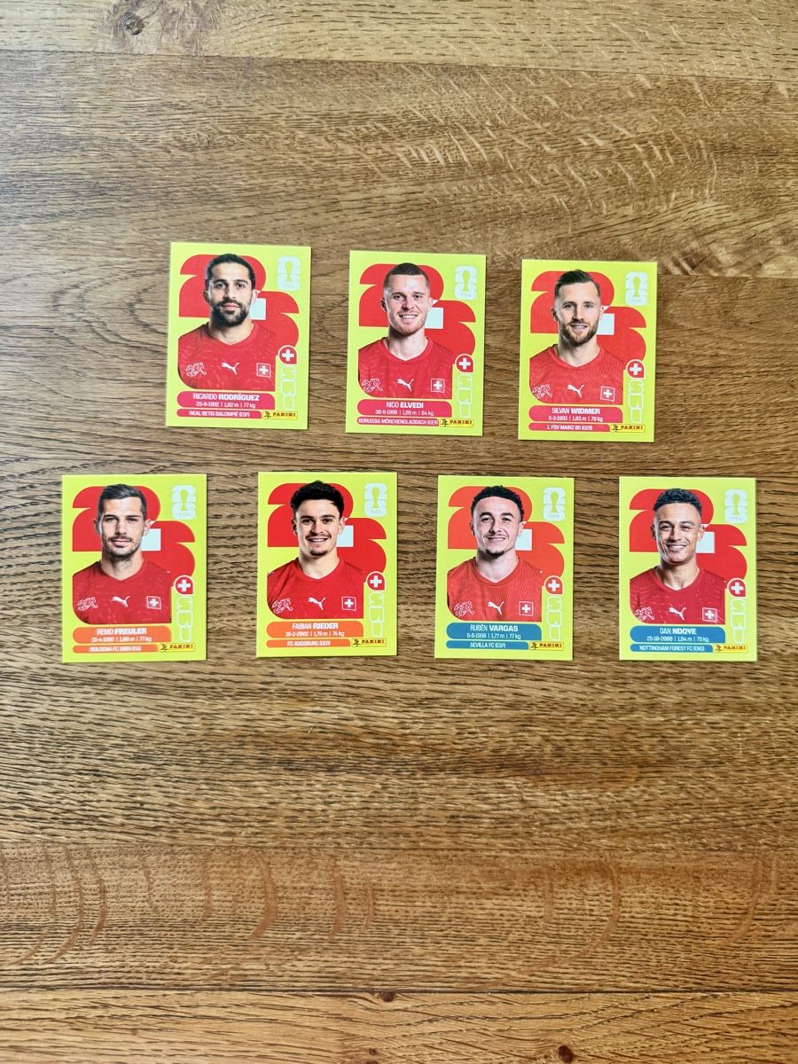 Panini Sammelbilder & Trading cards: 7x Suisse Panini WM 2026 Sticker – Neu (gemäss Beschreibung) aus Emmenbrücke von Lukee1901