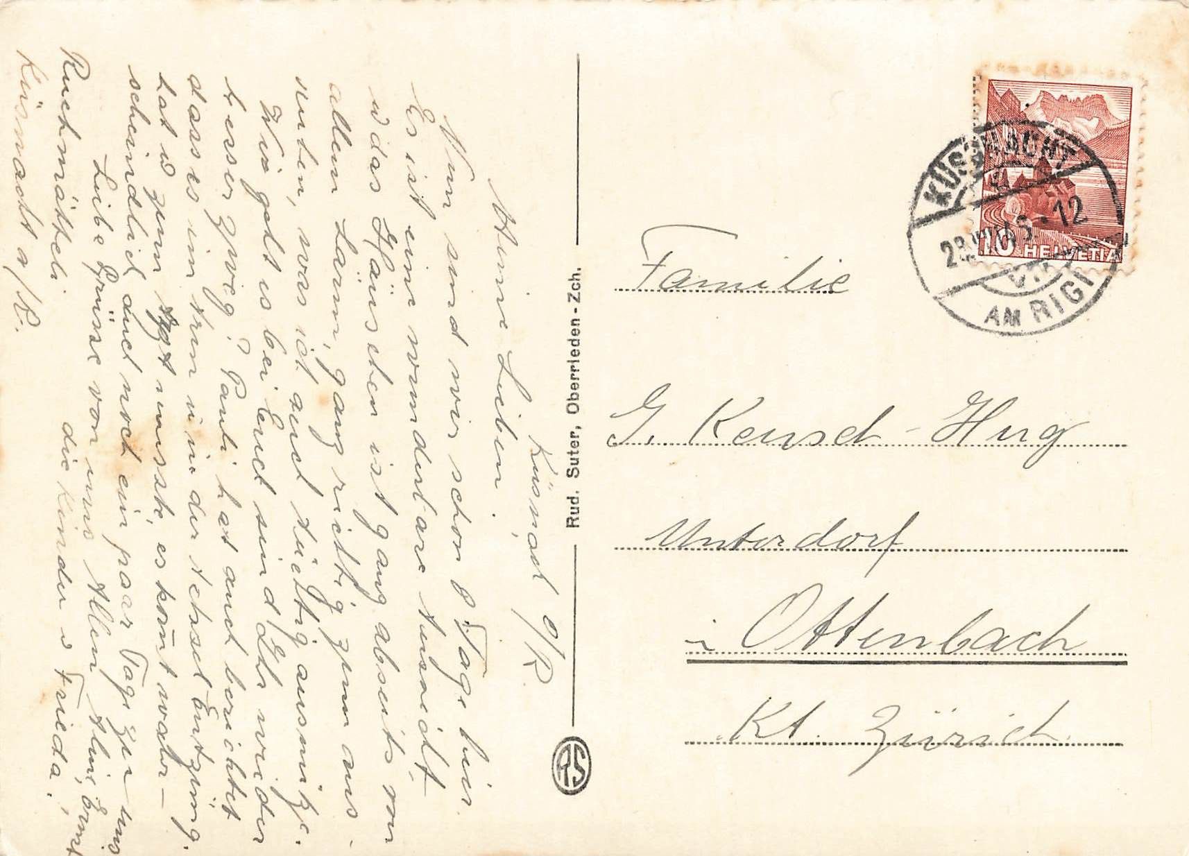 Cartoline postali: Küssnacht mit Pilatus G – Usato da Biasca venduto da Blenio71 1