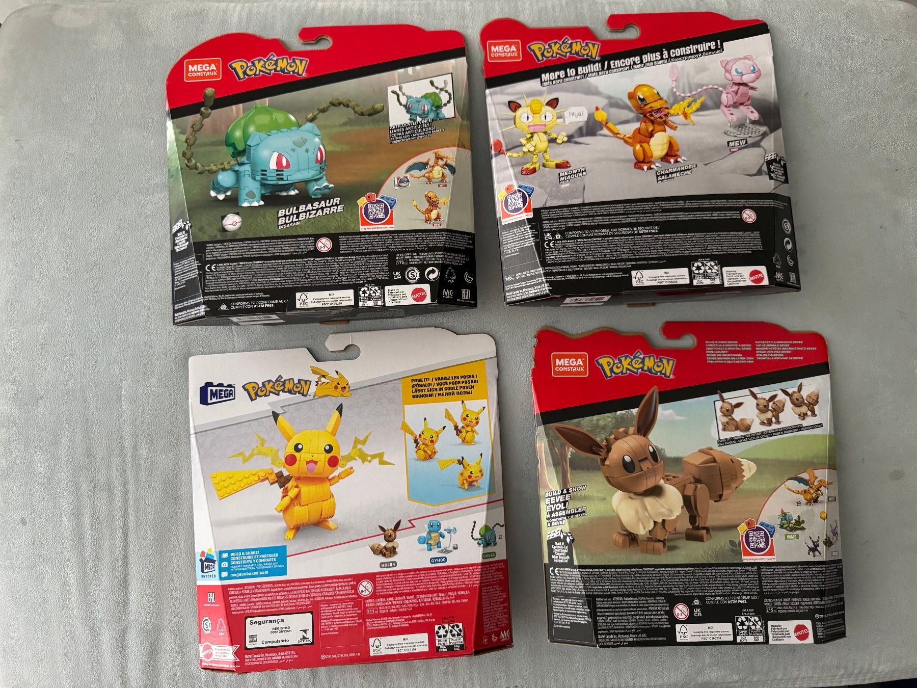 Mega Jeux de construction: Pokémon Mega Construx BISASAM, GLUMANDA, PIKACHU & ÉVOLI – Neuf avec emballage d'origine à Urdorf par cybernoid72 1