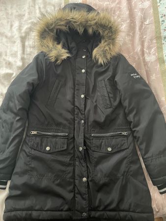 Veste d'hiver chaude pour fille, taille 158/164, noire