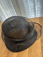 Damen Hut naturstroh schwarz Made in Italy Grösse M