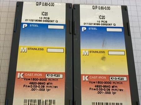 Tutti gli attrezzi: ISCAR Stechwendeplatten GIP 0.80-0.00 (IC20) – Usato da Neuwilen venduto da ChGa 1