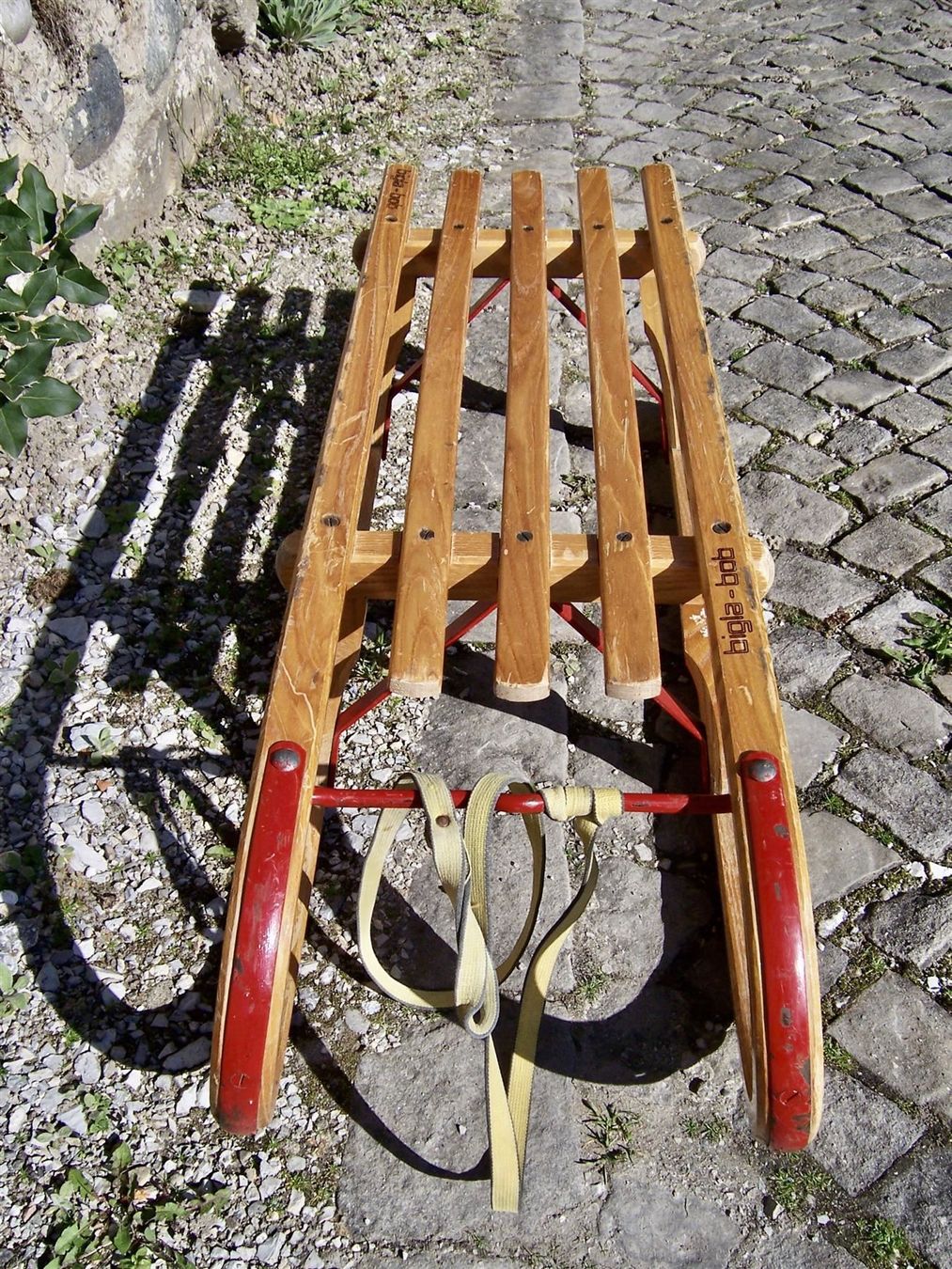 Schlitteln: Holzschlitten BIGLA-BOB Schlitten BIGLA – Gebraucht aus Kerzers von wisaundso 3