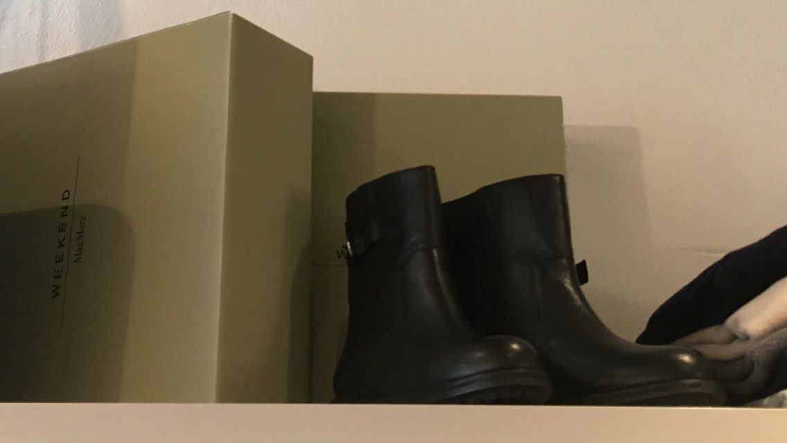 Max Mara Damenschuhe: Max Mara Weekend Damen Boots RALLY GlattLeder schwarz 38 – Neu und originalverpackt aus Zürich von rar_b2y9 3