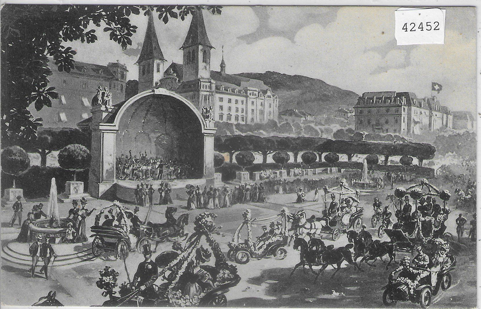 Cartes postales: Luzern - Kurplatz - Blumen-Corso – D'occasion à Ettingen par Kartenplanet