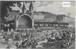 Luzern - Kurplatz - Blumen-Corso